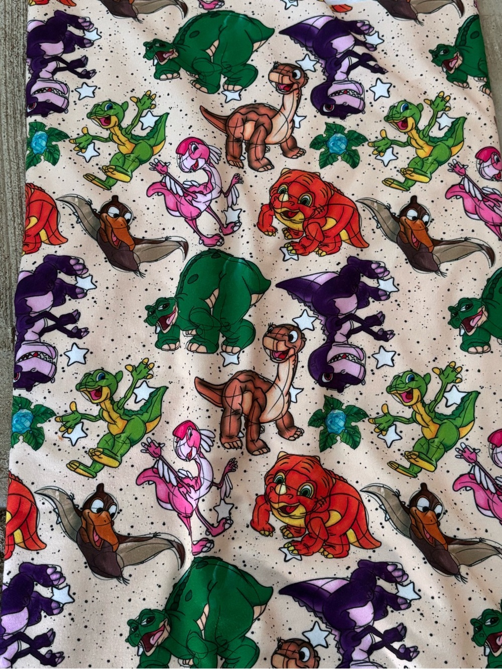 Colorful Dinosaur Print Fabric - Multicolor Cartoon Dinosaurs